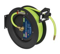 Sealey Plegable Aire Manguera Metal Rollo 15 Metro 10mm Id Alta-Visibilidad Tpr