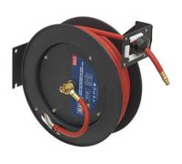 Sealey Plegable Aire Manguera Metal Rollo 15 Metro 10mm Id Tubo Goma SA841