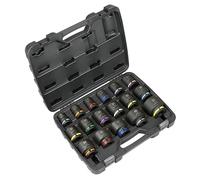 Sealey Premier AK8892M - Juego de llaves de vaso de impacto de 3/4 pulgadas, 17 piezas, codificadas por colores