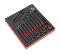 Sealey Premier Llaves de carraca combinadas Métrica Set 12 pzas 8-19mm AK63940B