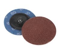 Sealey PTCQC5080 Cambio Rápido Disco Lijar Ø50mm 80Grit Paquete De 10