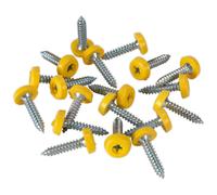 Sealey PTNP6 Número de Placa Tornillo Plástico Cerrado Head Ø4.8 X 24mm Amarillo