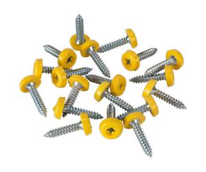 Sealey PTNP6 Número de Placa Tornillo Plástico Cerrado Head Ø4.8 X 24mm Amarillo