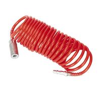 Sealey PU Coiled Air Hose 5mtr x 5mm with Couplings