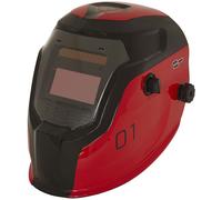 Sealey PWH1 Auto de Oscurecimiento Casco de Soldadura Filtro 9-13 - Rojo