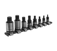 Sealey Ranura Enchufe Juego Llaves 8pc 0.6cm,1cm &1.3cmSq Drive Black Series