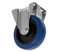 Sealey Resistente Azul Elástico Goma Fijo Rueda Giratoria 125mm - Trade