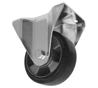 Sealey SCW5125FPEM Resistente Goma Placa Fija Rueda Giratoria Ø125mm - Comercio