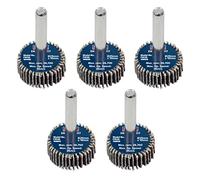 Sealey Rueda de solapa Ø25 x 10 mm Ø6 mm eje surtido - Pack de 5 - FW2510ASS
