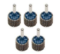 Sealey Rueda de solapa Ø25 x 20 mm, eje 6 mm, grano 60, paquete de 5 - FW2520605