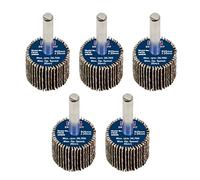 Sealey Rueda de solapa Ø25 x 20 mm, grano 80 6 mm, eje - Pack de 5 - FW2520805