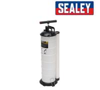 Sealey S01169 Vacío Aceite/ Fluido Extractor + 3 Sondas (Quitar Aceite Vía