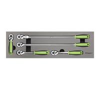 Sealey S01230 5pc 3/8 "Sq Drive Juego de llaves de trinquete