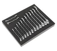 Sealey S01232 - Juego de llaves combinadas, 14 piezas