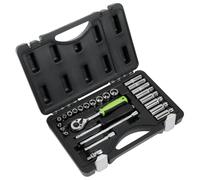 Sealey S01234 - Juego de llaves de vaso cuadradas de 1/4 pulgadas (26 piezas)