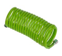 Sealey SA335G Pe en Espiral Aire Manguera 5m X Ø5mm Con 0.6cmBSP Uniones - Verde