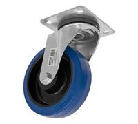 Sealey SCW3160SPEM Resistente Azul Goma Elástica Rueda Giratoria Rueda Ø160mm