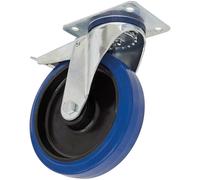 Sealey SCW3160SPLEM Heavyduty Azul Goma Elástica Rueda Giratoria -tl Ø160mm