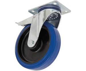 Sealey SCW3160SPLEM Heavyduty Azul Goma Elástica Rueda Giratoria -tl Ø160mm