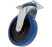 Sealey SCW3200SPEM Resistente Azul Goma Elástica Rueda Giratoria Rueda Ø200mm