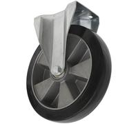 Sealey SCW5152FPEM Resistente Goma Castor Rueda Placa Fija Ø152mm - Comercio