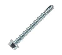 Sealey SDHX5550 Auto Perforación Tornillo 5.5 x 50mm Hex Head Cinc din 7504K De