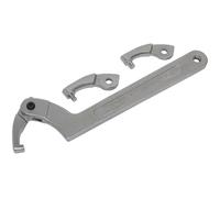 Sealey SMC2L Ajustable C Llave - Gancho y Perno Juego de Llaves 4pc 51-121mm