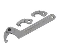 Sealey SMC2M Ajustable C Llave - Gancho Y Pin Juego de Llaves 4pc 32-76mm