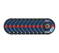 Sealey Surtido Grano Solapa Discos Circonio 115mm 22mm Bore - Paquete De 10