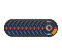 Sealey FD115EMIX Surtido Grano Solapa Discos Oxido de Aluminio Ø115mm Ø22mm Bore