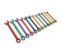 Sealey Trinquete Juego de Llaves Combinación 12pc Multicolor Métrico S01075