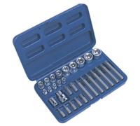 Sealey Trx-Estrella Enchufe & Set de Brocas 30pc 0.6cm,1cm &1.3cmSq Drive AK619