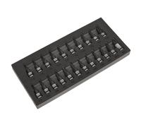Sealey Trx-Estrella / Hex / Spline Llave de Vaso Juego 22pc 1cmSq Duro Negro