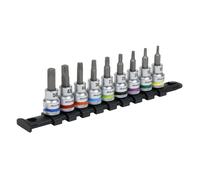 Sealey Trx-Estrella Llave de Vaso Juego 9pc 1cmSq Drive - Platino Serie AK6251