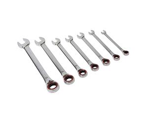 Sealey Walldrive 100t Carraca Reversible Juego de Llaves Combinación 8mm-19mm-7pc