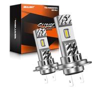 SEALIGHT 2025 Bombillas LED H7 Mejoradas, Diseño Tamaño Mini 1:1 6500K Luz Blanca Fría, 22000LM 500% Ultra Brillante, 60000+ horas de vida, No requiere adaptador, Paquete de 2