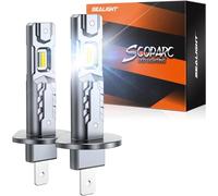 SEALIGHT 2025 Newest H1 Light Bulbs, 28000LM 6500K with 14000RPM Cooling Fan, 1:1 Mini Size Fog Light Bulbs, Plug-N-Play, Pack of 2