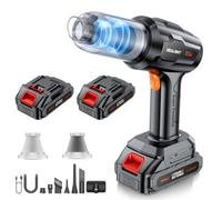 SEALIGHT Aspirador de Mano 35000PA Aspiradora de Coche, 9 en 1 Aspirador Coche con 60 min de Duración, 2 Pilas Recargables, Motor sin Escobillas, Mini Aspiradora para Pelo de Mascotas, Coche, Hogar