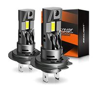 SEALIGHT Bombilla H7 LED 60000 lúmenes, todo en uno tamaño mini H7 bombillas LED con ventilador, 900% Super brillo 6500K blanco frío, no requiere adaptador, Plug and Play, IP67, paquete de 2