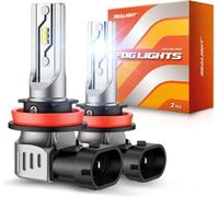 SEALIGHT H11 LED Fog Light, 12000LM 6500K H8 H9 H16 600% Brightness, mini tamaño 1:1 100%, adecuado para camiones, coches, motorcycles, Low Beam and Bright High Beam, repuestos Halogen Lamps, Pack de