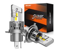 SEALIGHT H4 LED, 9003/HB2 2024 Latest Car Vehicle Headlight, 22000LM 6500K Bright White Light 600% Brightness, 1:1 Design H4 Halogen Replacement, Plug-n-Play, Pack of 2