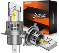 SEALIGHT H4 LED, 9003/HB2 2025 Latest Car Vehicle Headlight, 22000LM 6500K Bright White Light 600% Brightness, 1:1 Design H4 Halogen Replacement, Plug-n-Play, Pack of 2