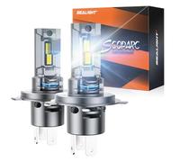 SEALIGHT H4 LED Light Bulbs 50,000LM 6500K Cool White 52W High Power Error Free, Lamps H4/9003 Original Size 1:1, Pack of 2