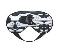 Seals on Ice - Máscara de ojos suave, impresión completa, 96% poliéster, 4% elastano