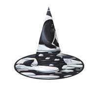 Seals On Ice - Sombrero de bruja de Halloween para adultos, accesorio de disfraz festivo para fiestas, bailes de máscaras, cosplay y carnaval