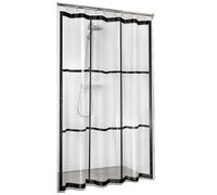 Sealskin Brix cortina de ducha 200x180 cm transparente-negro 210961319