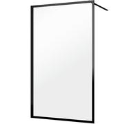 Sealskin Contour mampara de ducha walk-in 100 cm negro mate/vidrio transparente CDA30986195100