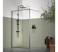 Sealskin Contour mampara de ducha walk-in 120 cm grafito mate/vidrio transparente CDA31186145100