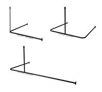 Sealskin Easy Roll Set de Barra para Cortina de baño, ABS, Negro, flexibel