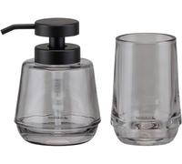 Sealskin Mood Juego de baño - Dispensador de jabón 380 ml - Vaso para cepillos de dientes - Gris